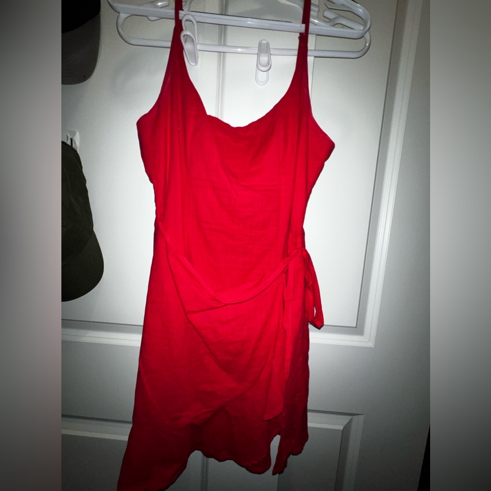 Red mini dress